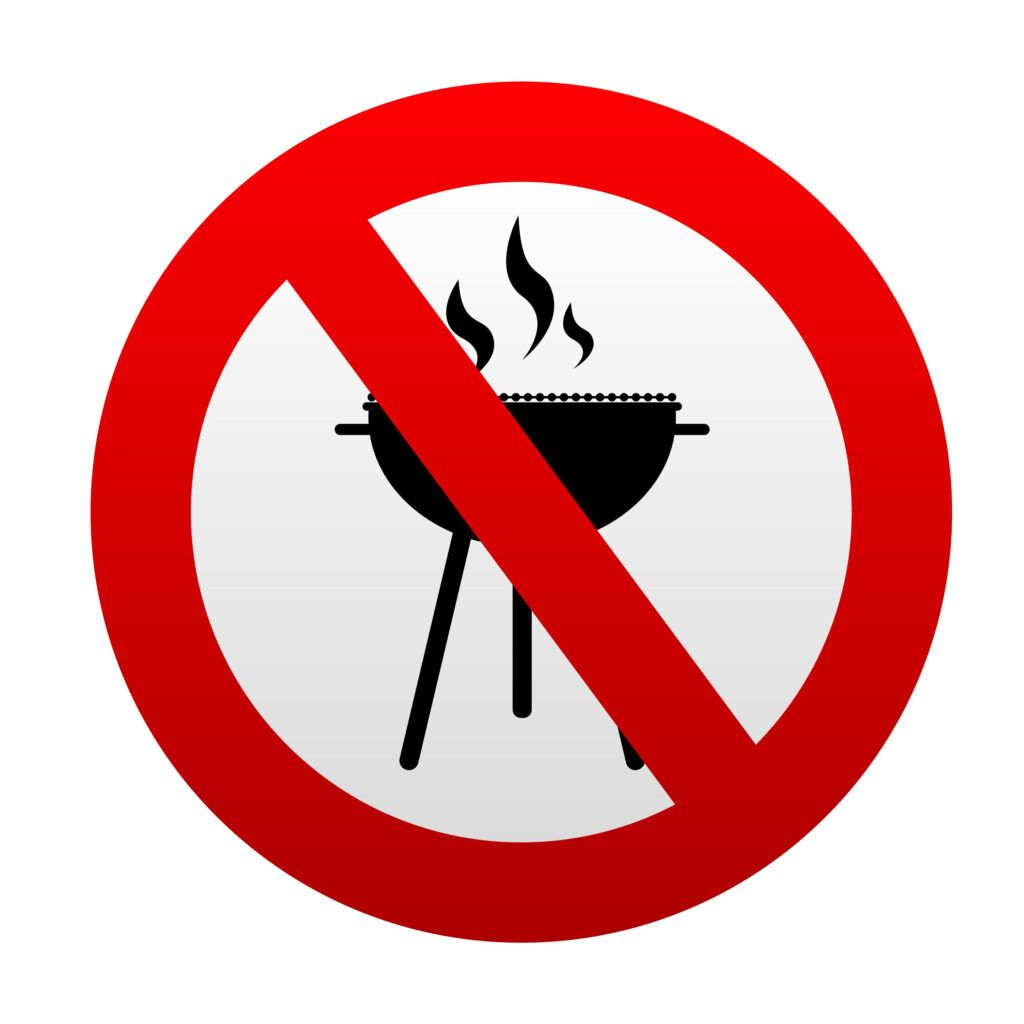 Barbecue au charbon interdit