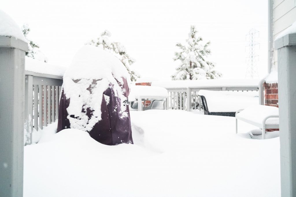 barbecue sous la neige