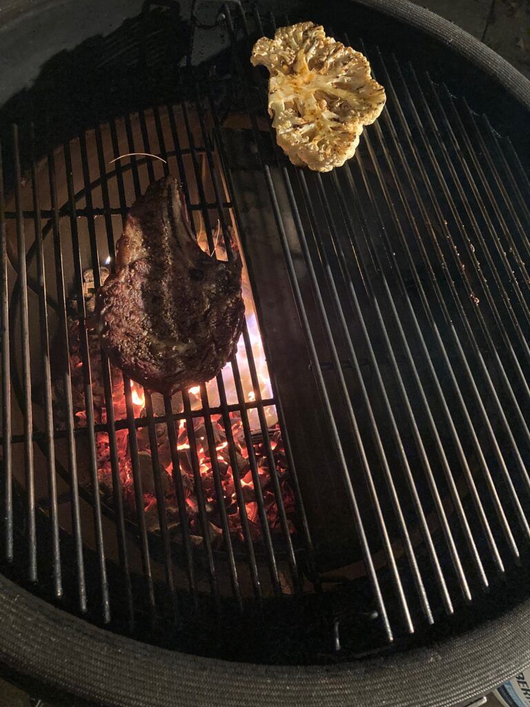 Kamado couvercle ouvert