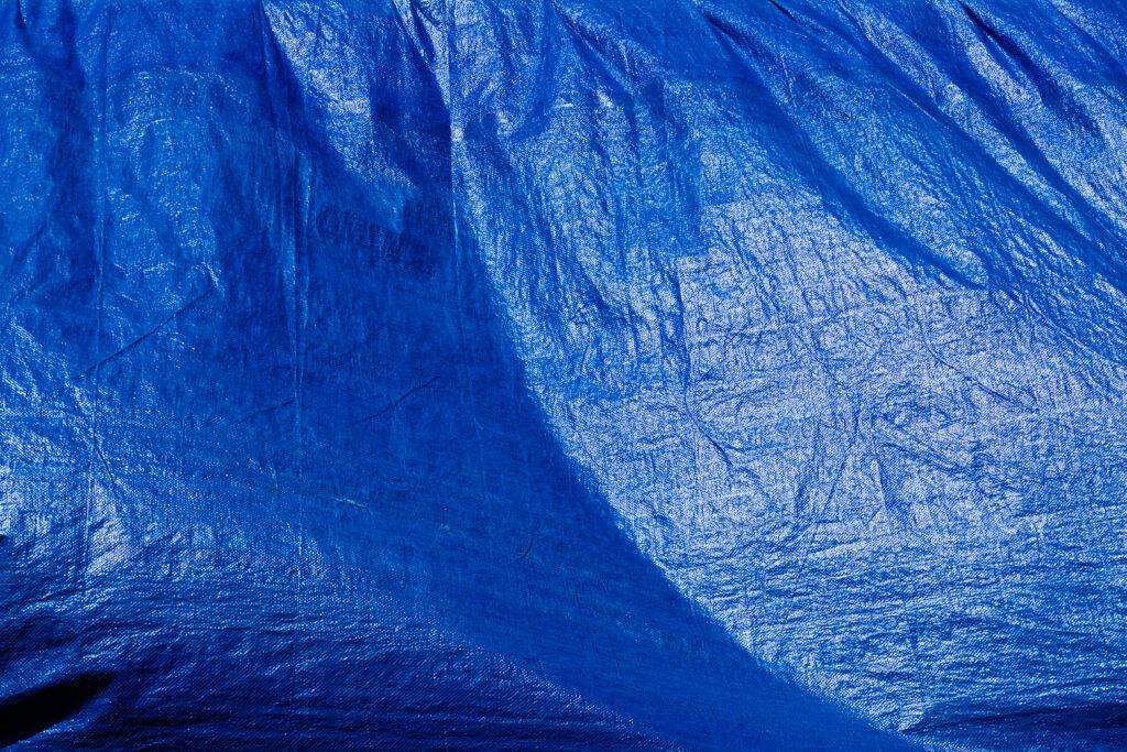 bâche bleue