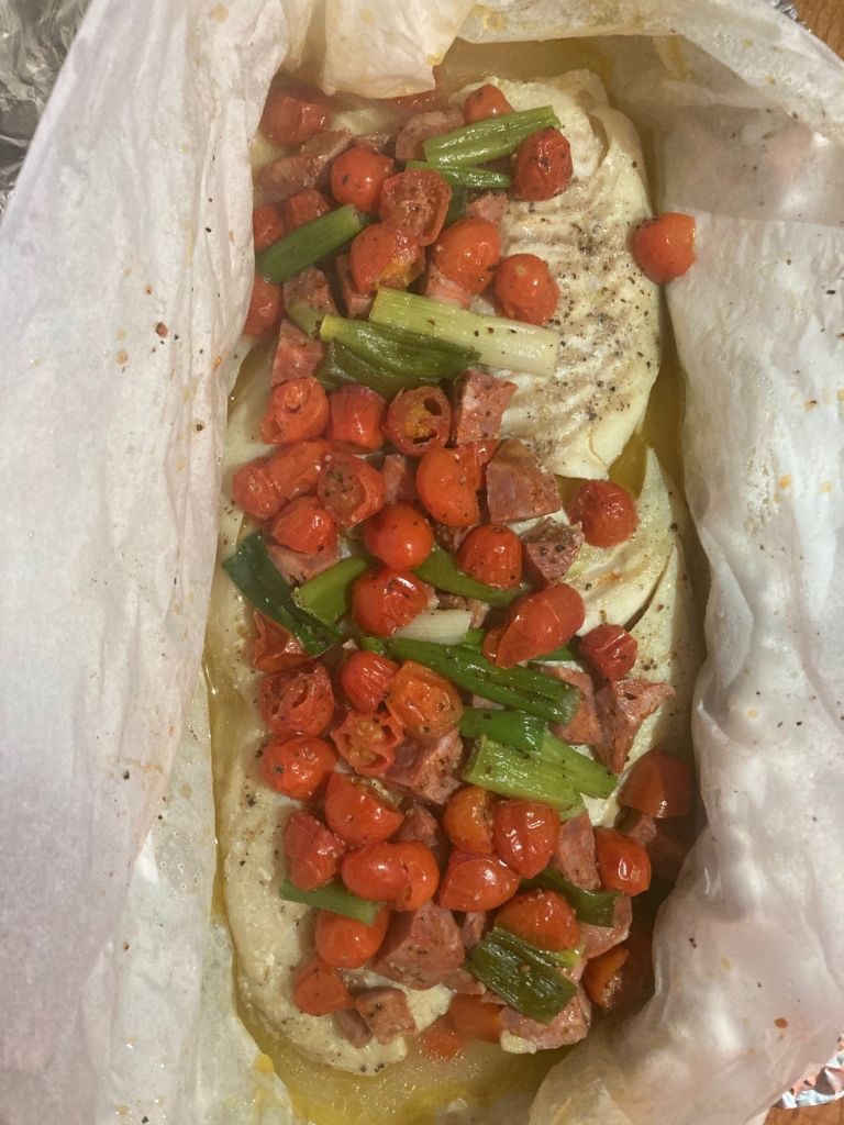 poisson cuit en papillote